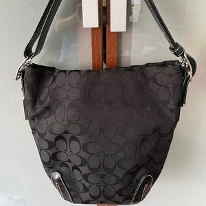 COACH Bag Signature Black Canvas